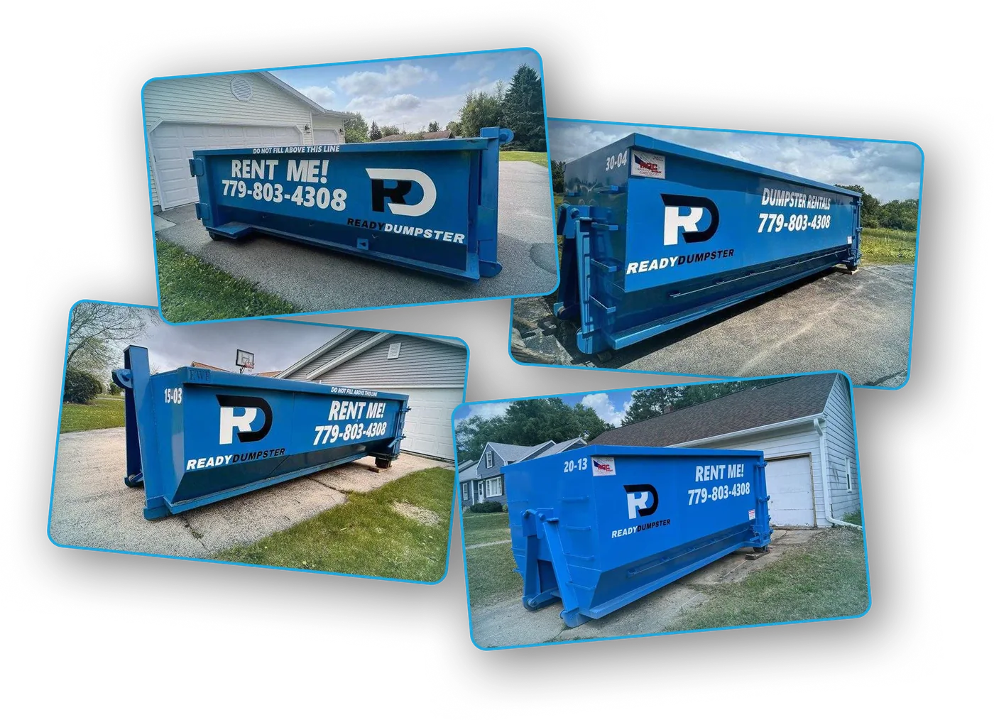 Ready Dumpster 10, 15, 20 and 30-yard roll-off dumpsters